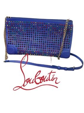 Christian Louboutin Loubiposh Spiked Clutch bag w/ original dust bag